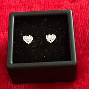 Luxury Heart Moissanite pushback Earrings